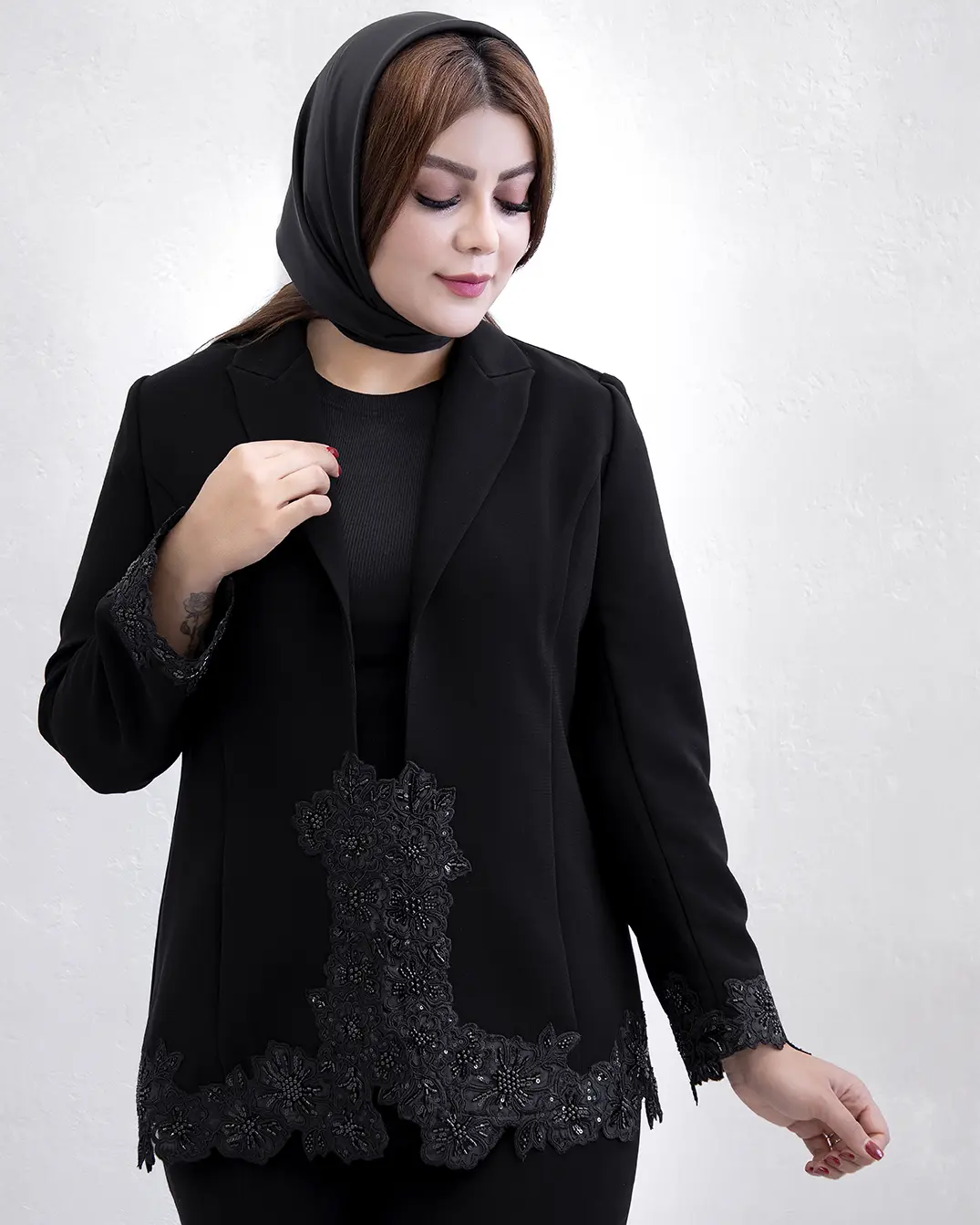 کت کرپ یقه انگلیسی